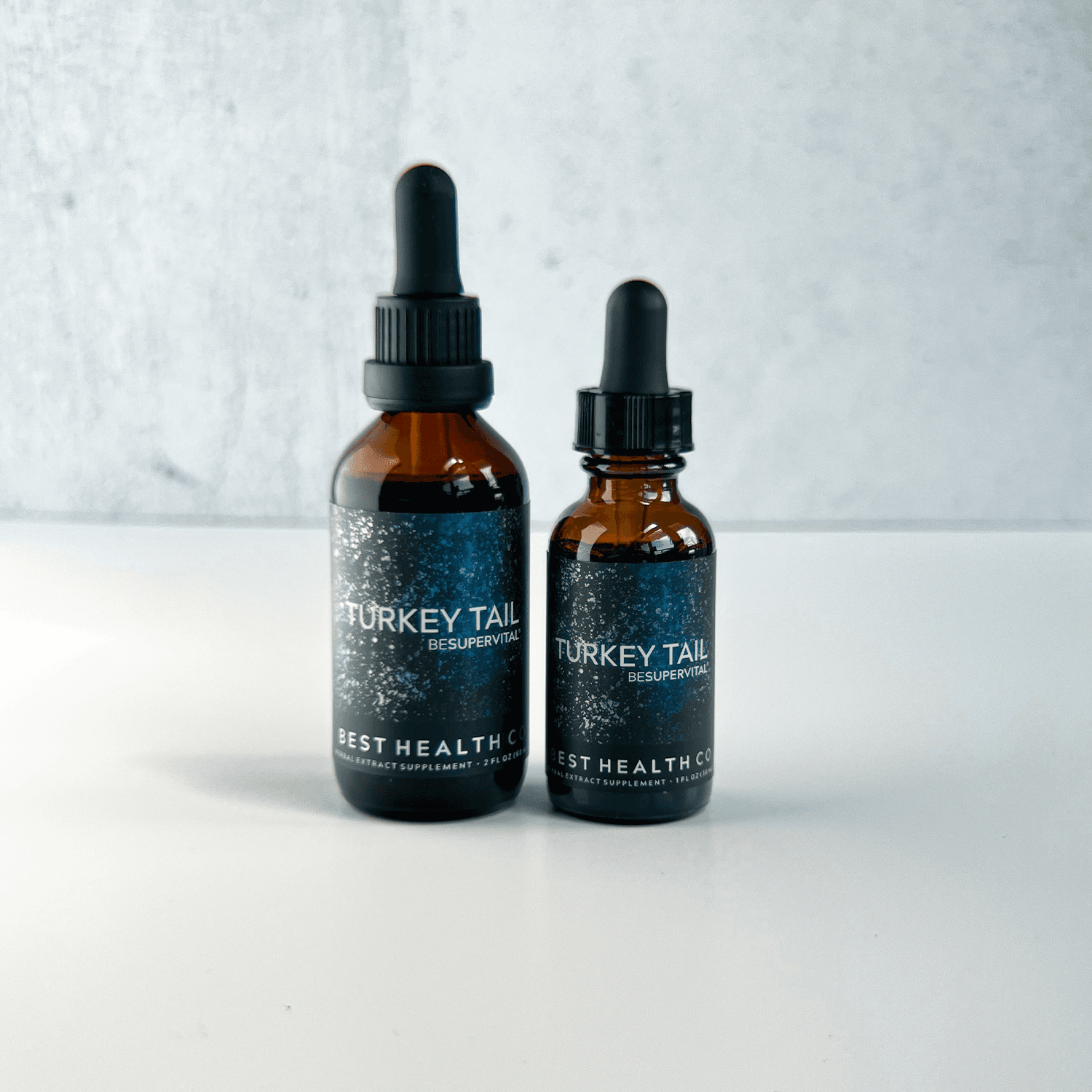 TURKEY TAIL Mushroom Extract Supplement Duo 30mL and 60mL